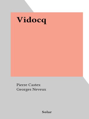 cover image of Vidocq